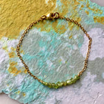 Load image into Gallery viewer, Gemstone bracelet - Sunstone, Amethyst, Peridot
