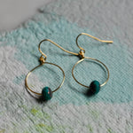 Load image into Gallery viewer, Teal Mini Hoops
