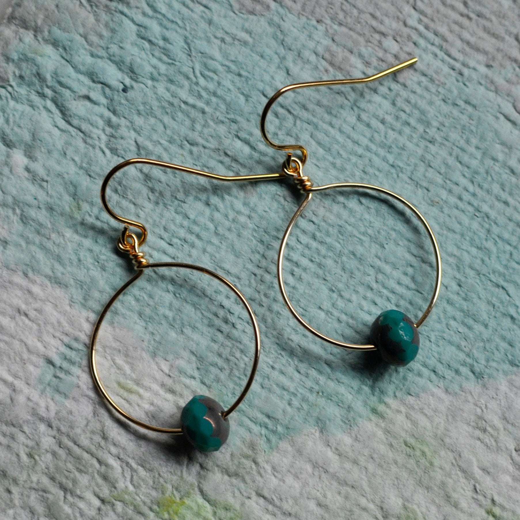 Teal Mini Hoops