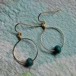 Load image into Gallery viewer, Teal Mini Hoops
