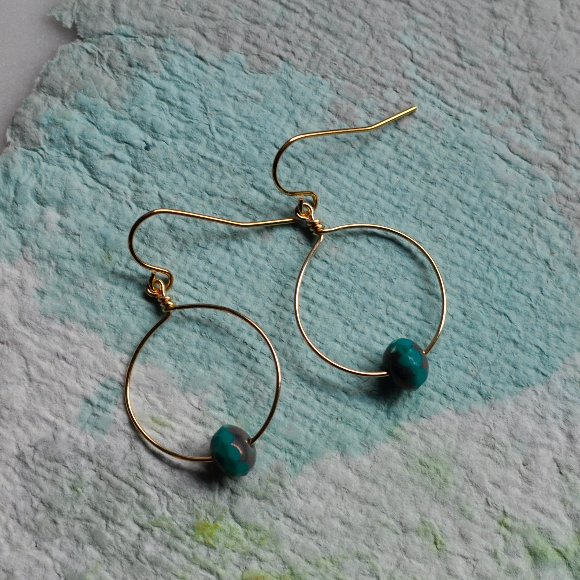 Teal Mini Hoops