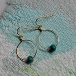 Load image into Gallery viewer, Teal Mini Hoops
