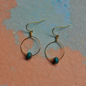 Teal Mini Hoops