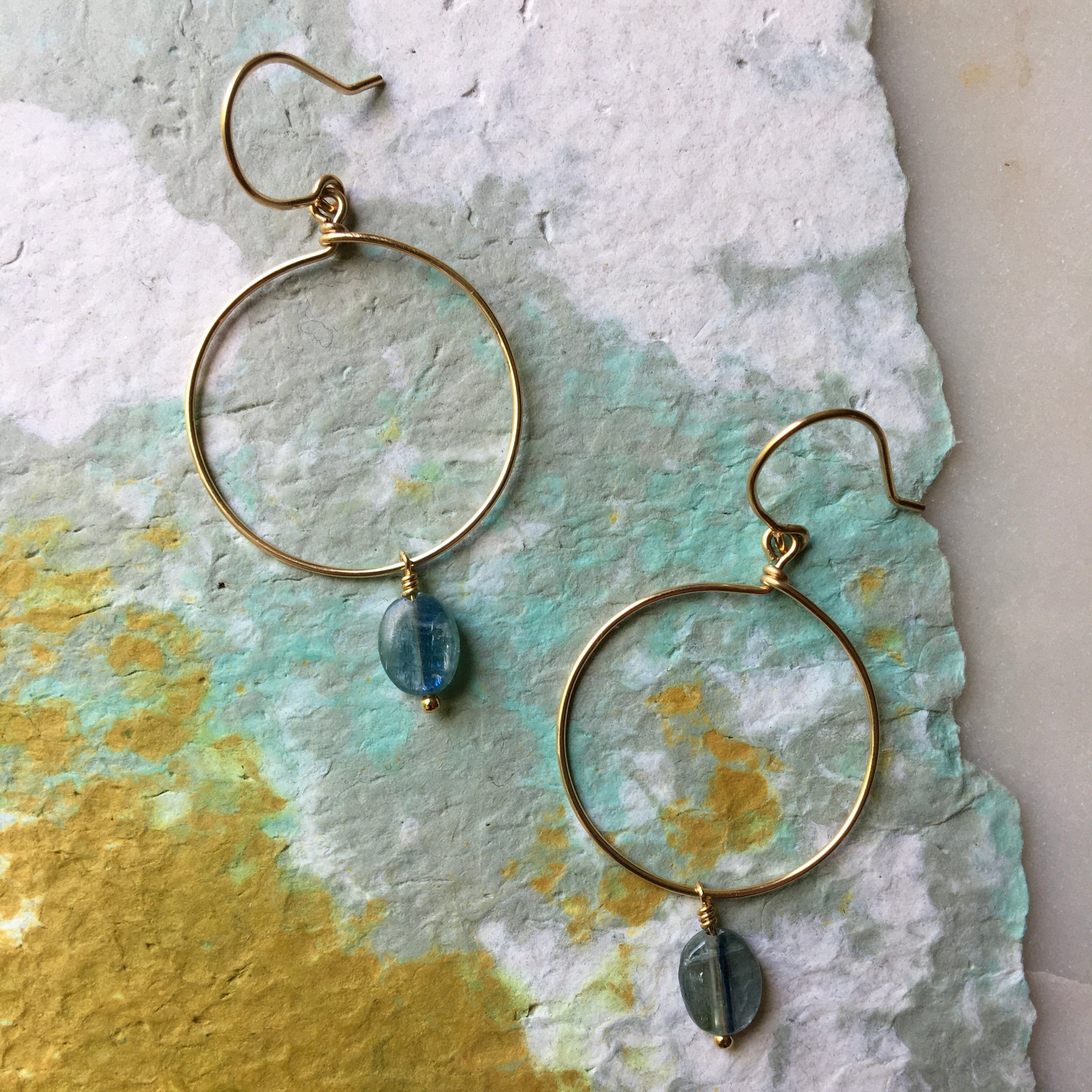 Kyanite Hoops