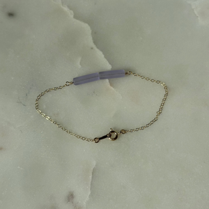 Lilac Sea Glass Bracelet