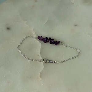 Gemstone bracelet - Sunstone, Amethyst, Peridot