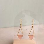 Load image into Gallery viewer, Pink Triangle Hoops
