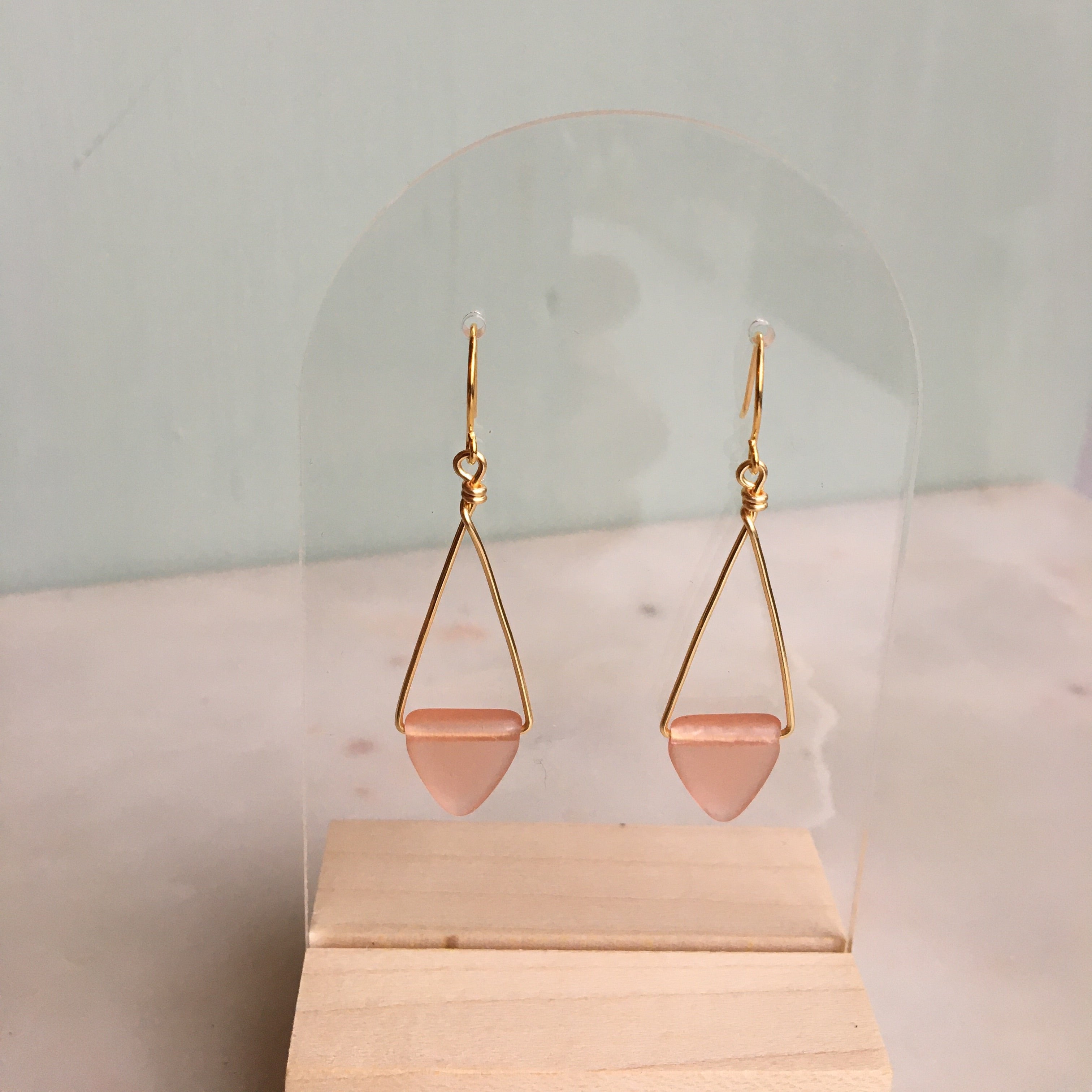 Pink Triangle Hoops