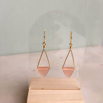 Load image into Gallery viewer, Pink Triangle Hoops
