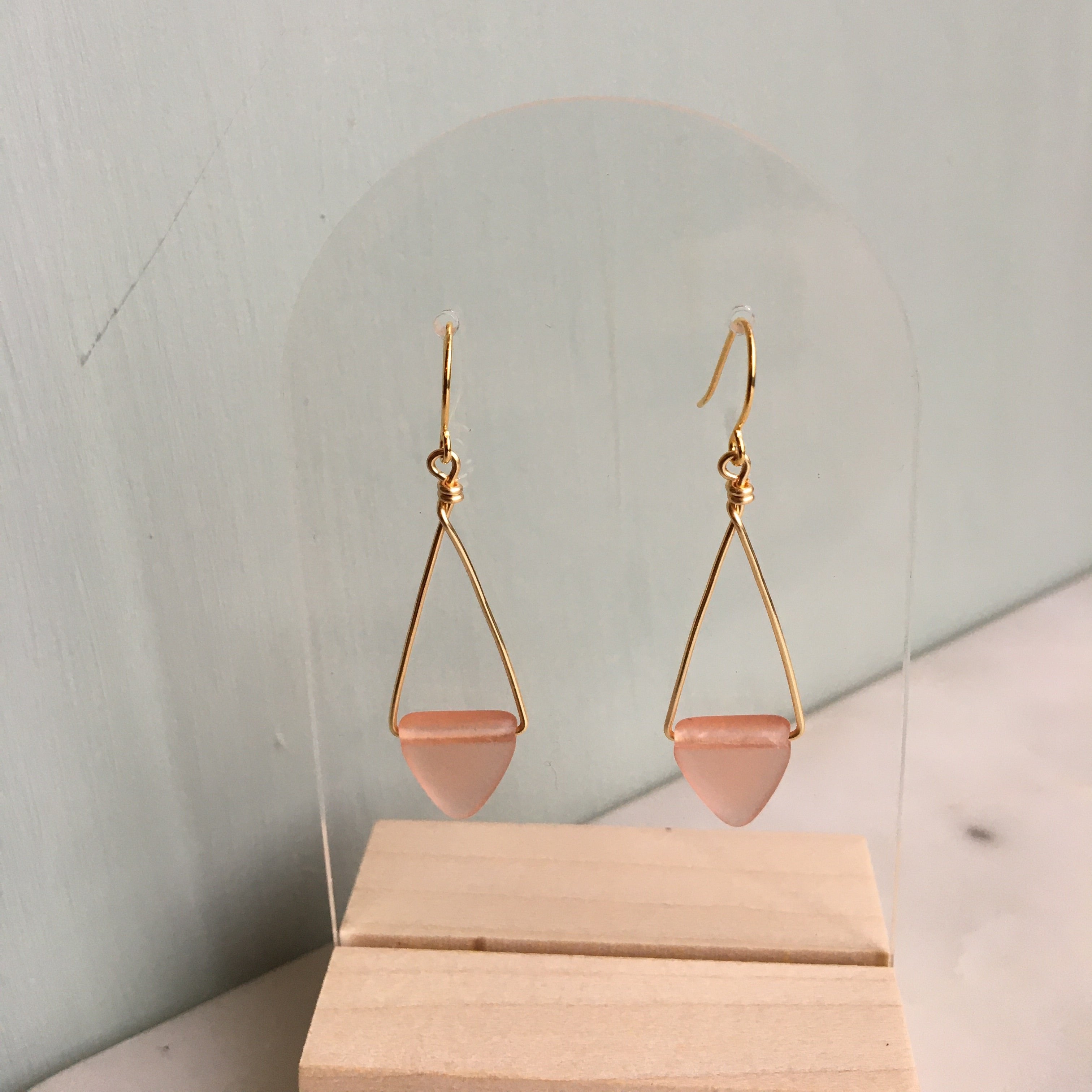 Pink Triangle Hoops