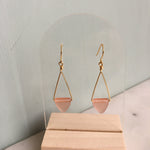 Load image into Gallery viewer, Pink Triangle Hoops
