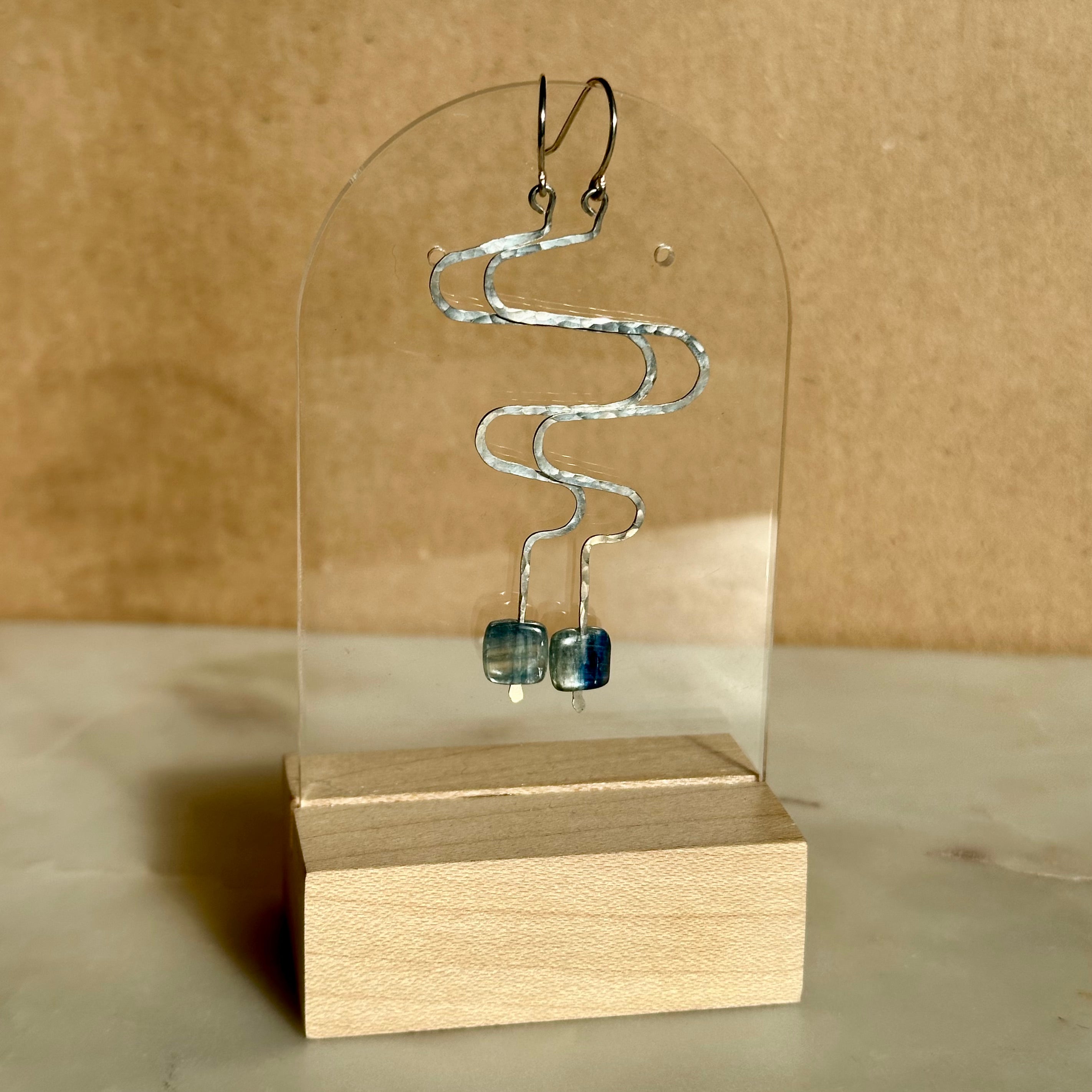 Squiggle Earrings - Various Colors with Sterling Silver