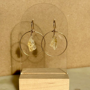 Citrine Hoops