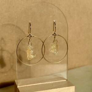 Citrine Hoops