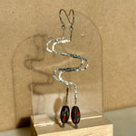 Load image into Gallery viewer, Squiggle Earrings - Various Colors with Sterling Silver
