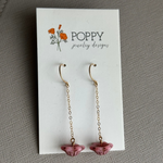 Load image into Gallery viewer, Cherry Blossom Chain Earrings
