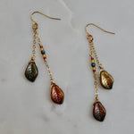 Load image into Gallery viewer, Leaf Dangle Earrings
