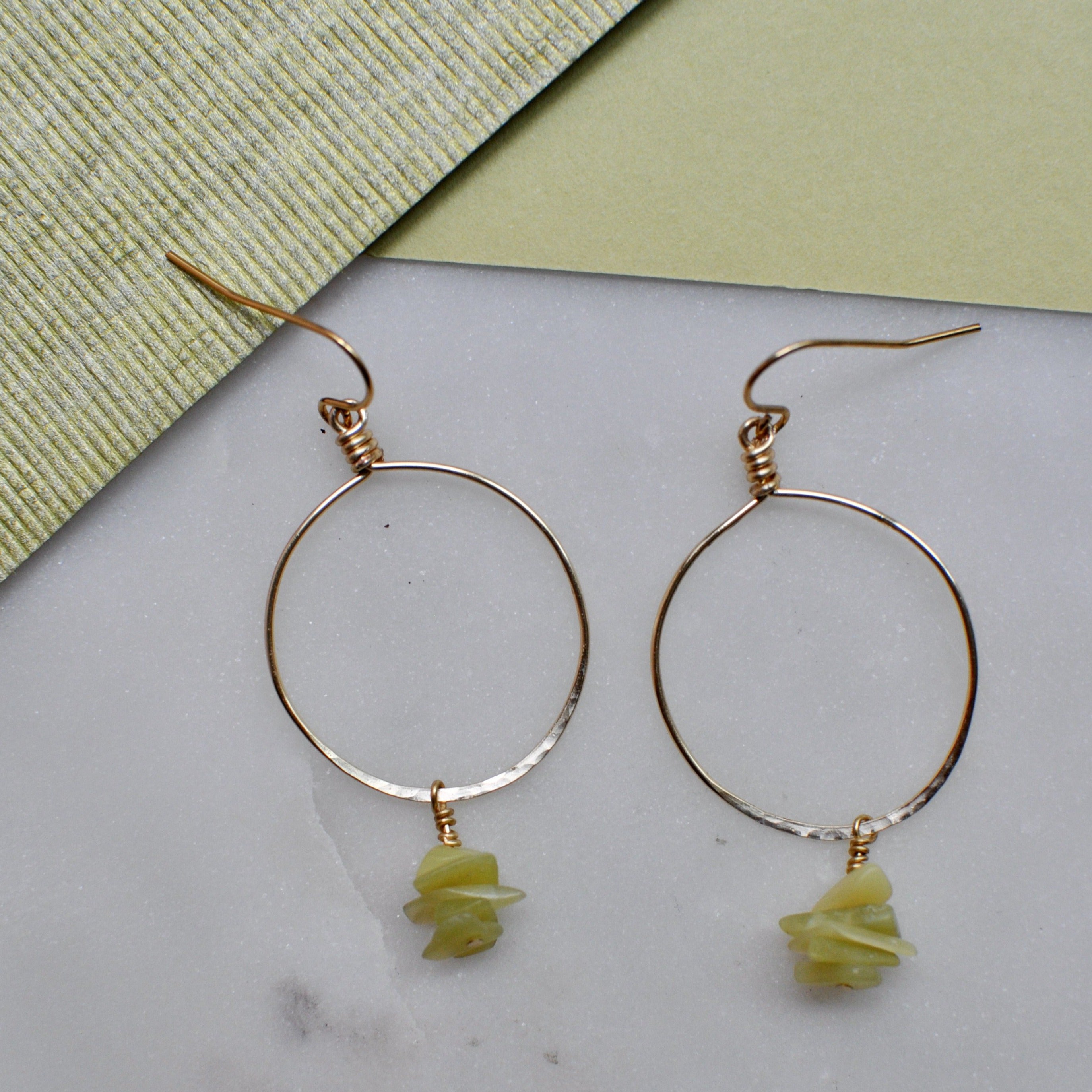 Chartreuse Stack Hoops