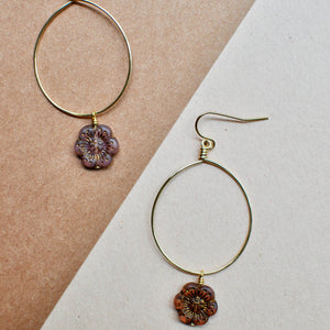 Cherry Blossom Hoops