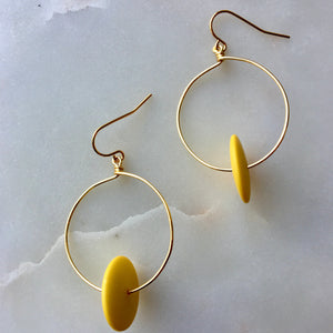 Yellow Lucite Hoops