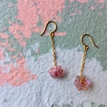Load image into Gallery viewer, Cherry Blossom Chain Earrings
