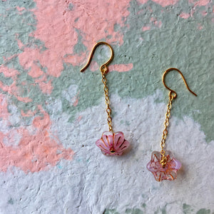 Cherry Blossom Chain Earrings