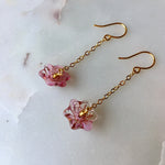 Load image into Gallery viewer, Cherry Blossom Chain Earrings
