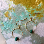 Load image into Gallery viewer, Teal Mini Hoops
