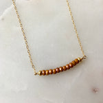 Load image into Gallery viewer, Teal or Mustard Bar Necklace

