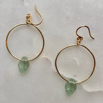 Load image into Gallery viewer, Mint Leaf Mini Hoops
