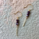 Load image into Gallery viewer, Purple Post Earrings

