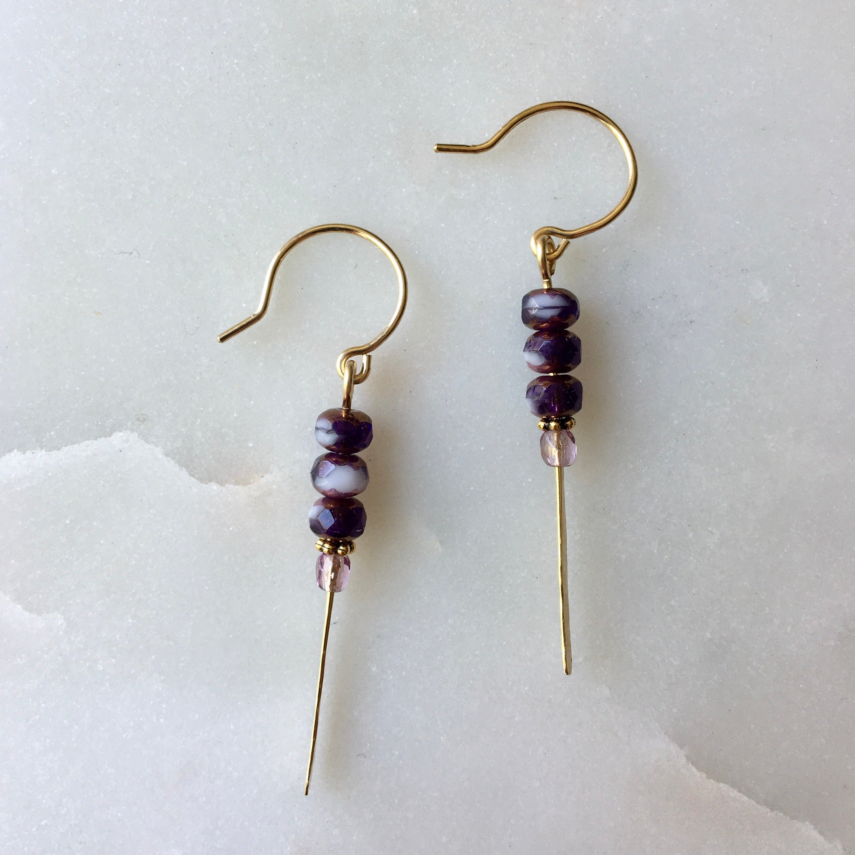 Purple Post Earrings