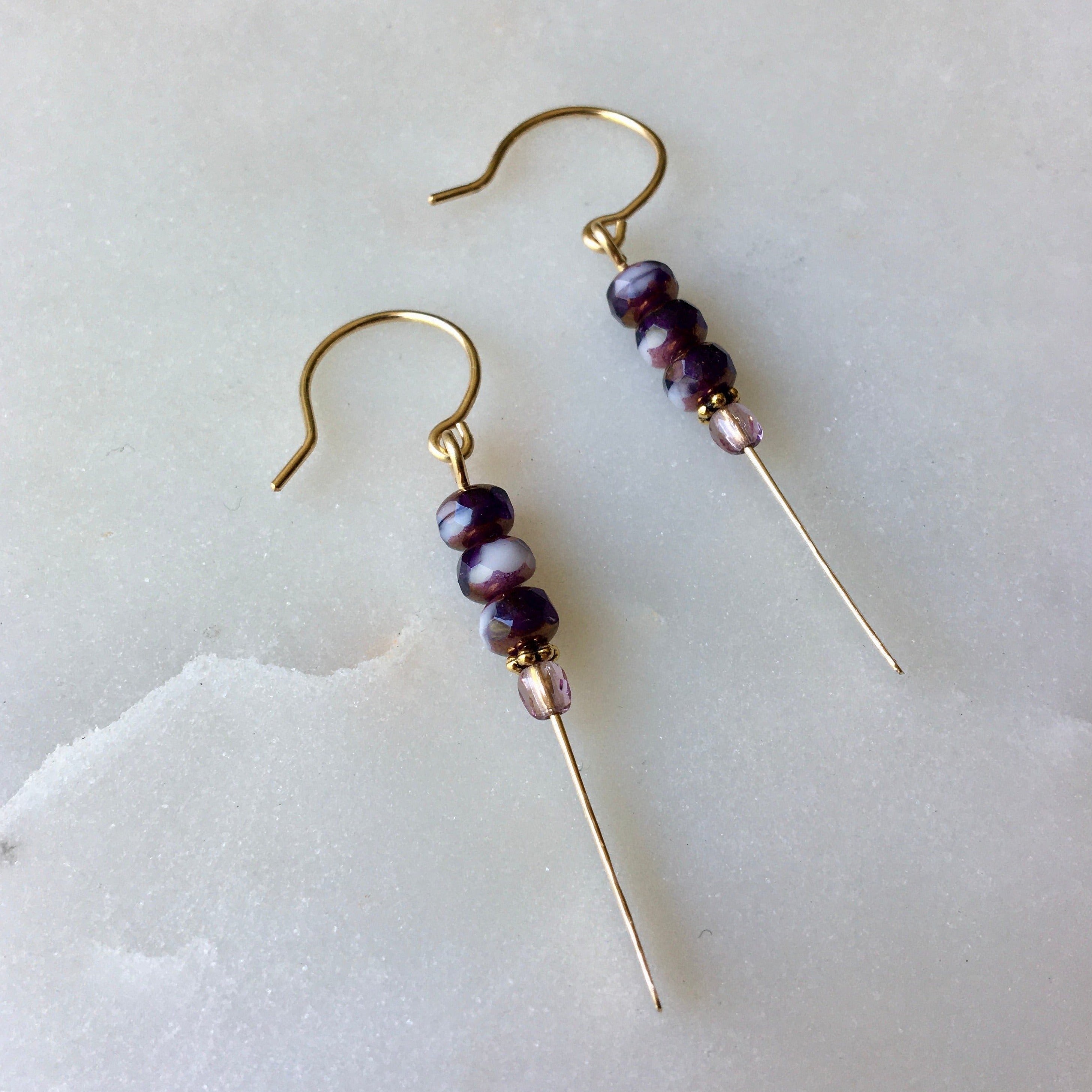Purple Post Earrings