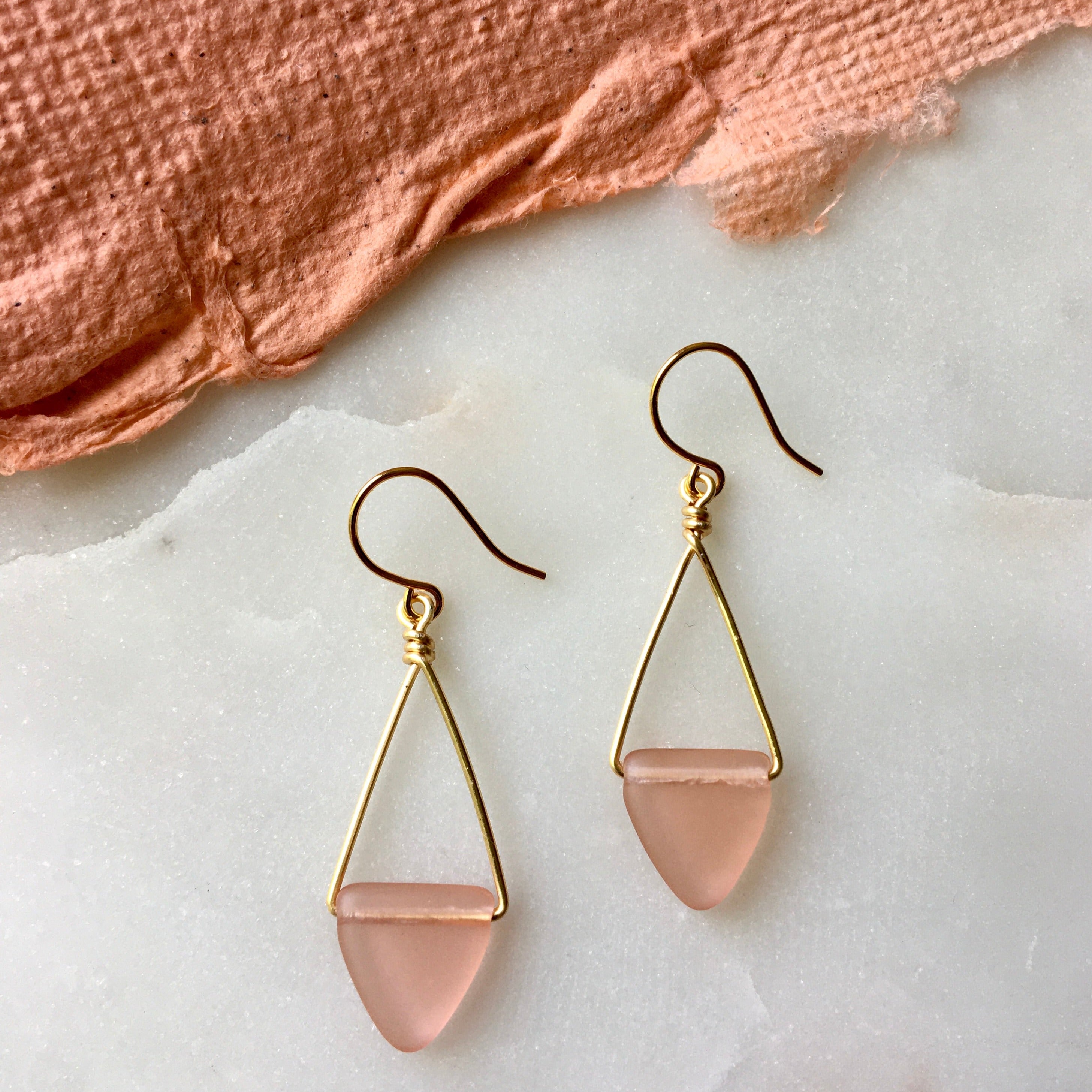Pink Triangle Hoops