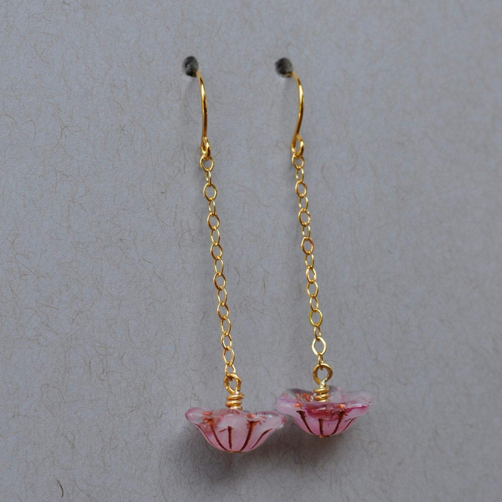 Cherry Blossom Chain Earrings