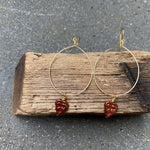 Load image into Gallery viewer, Copper Leaf Hoops
