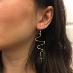 Load image into Gallery viewer, Squiggle Earrings - Various Colors with Sterling Silver
