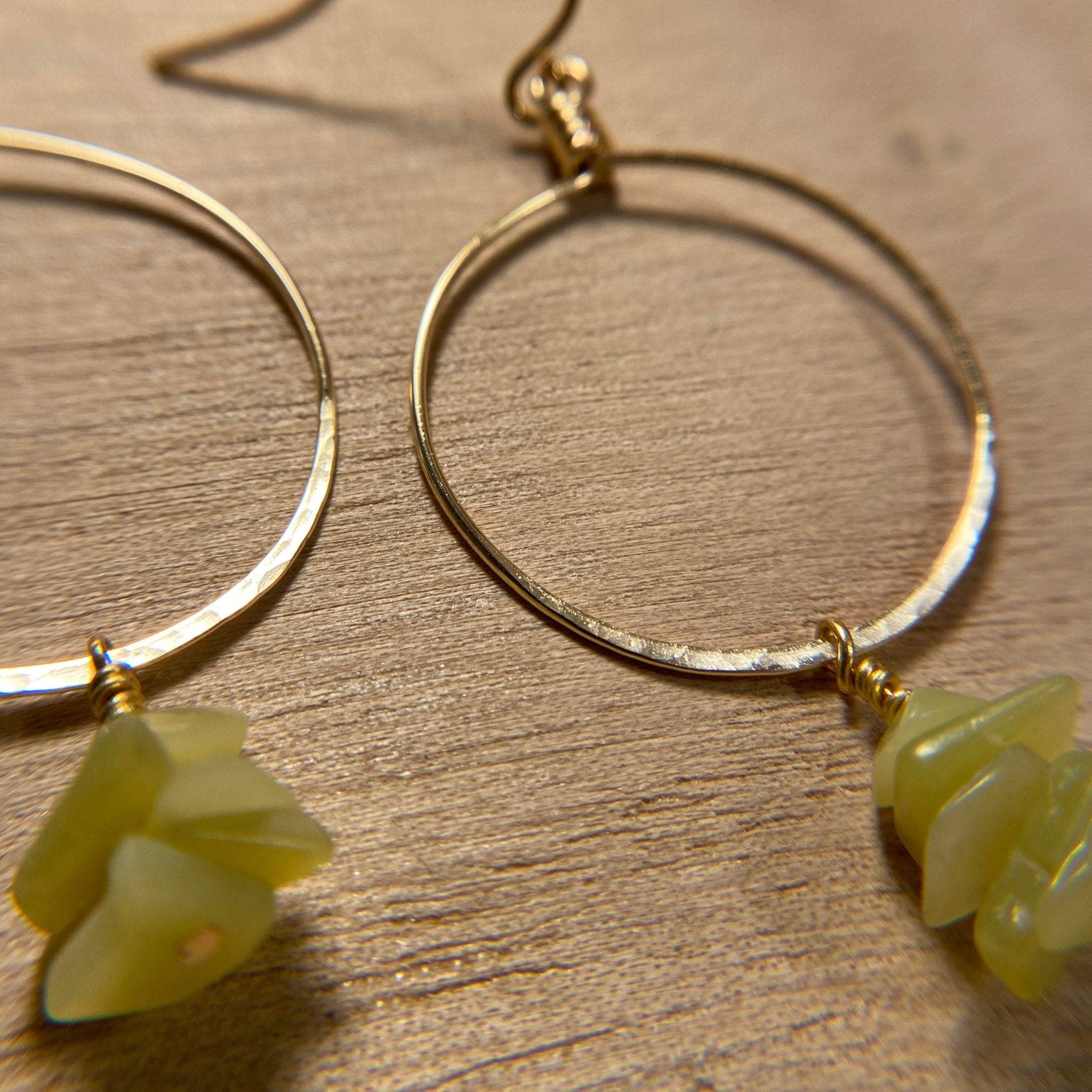 Chartreuse Stack Hoops