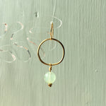 Load image into Gallery viewer, Aventurine Brass Hoop Earrings
